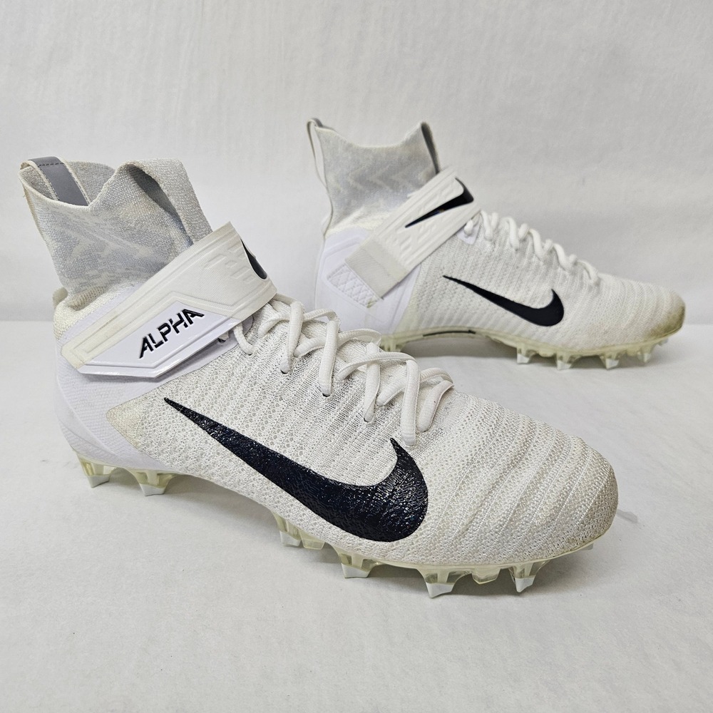 Nike Alpha Menace Elite 2 Football Cleats AO3374-101 White Black Mens Size 10